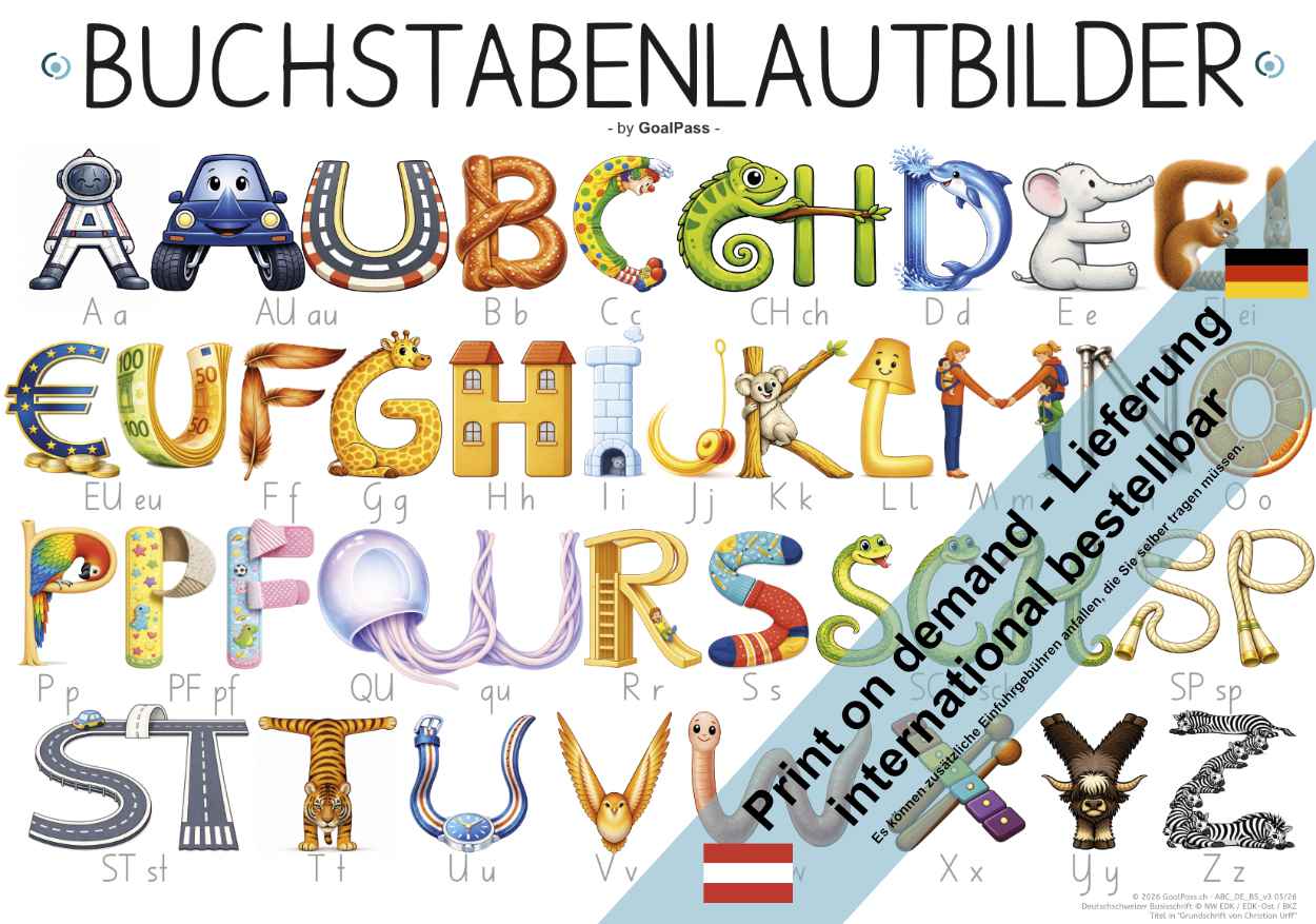 Buchstabenlautbilder-ABC (internationler Versand)