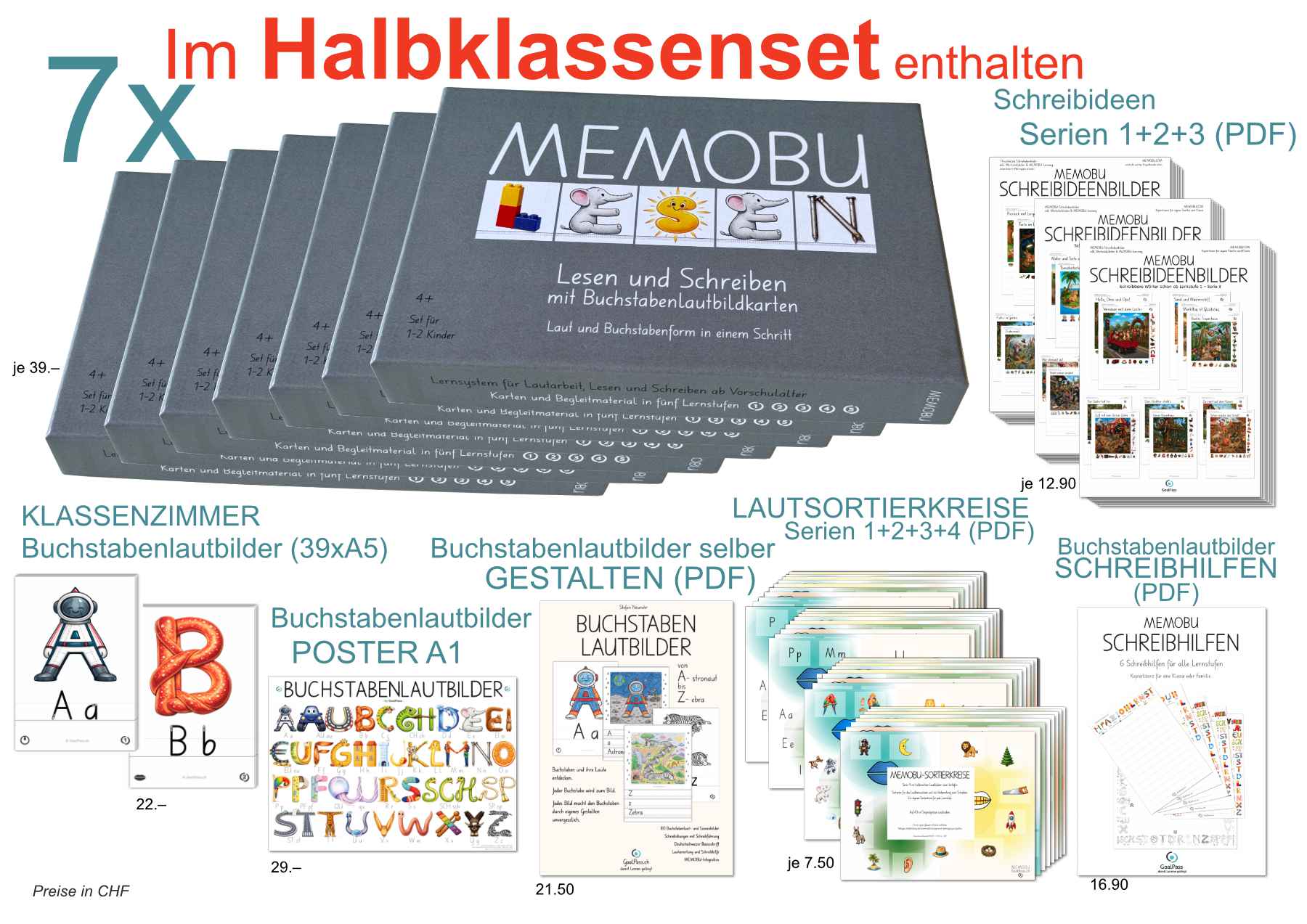 MEMOBU Halbklassenset (12 Kinder)