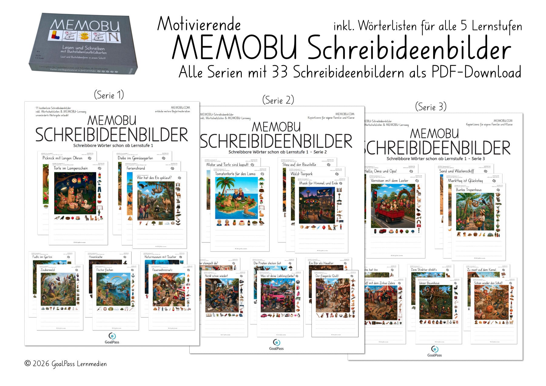 MEMOBU - Schreibideenbilder Bundle (Serien 1-3)
