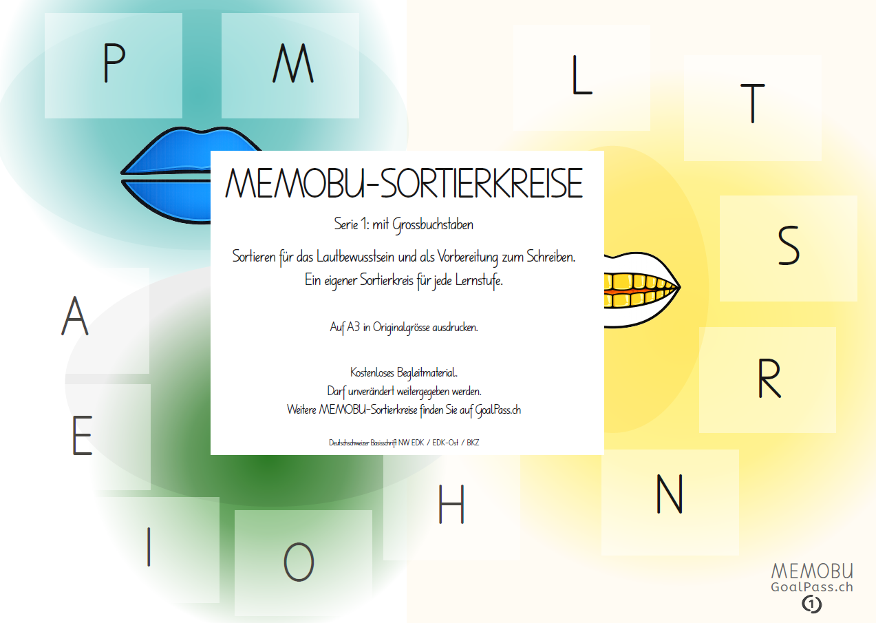 MEMOBU Sortierkreise - mit GROSSBUCHSTABEN (gratis)